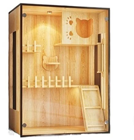 Katzenhaus katzenvilla Cat Villa Platte Seite transparent Luxus Katzenhaus Katzen Brutkäfig Katzenausstellungsschrank Katzenbett Cat Haustier Schrank Katzenraum Katzenhütte