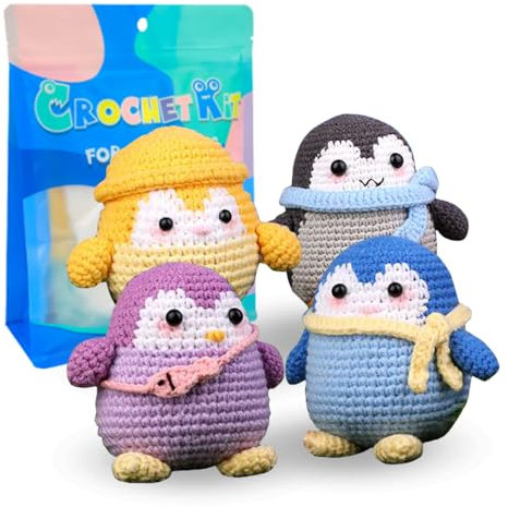 Chiclife Häkelset für Anfänger, Häkel-Starter-Kit mit Schritt-für-Schritt-Video-Tutorials, DIY-Strickbedarf, Häkel-Weihnachtsset für Anfänger