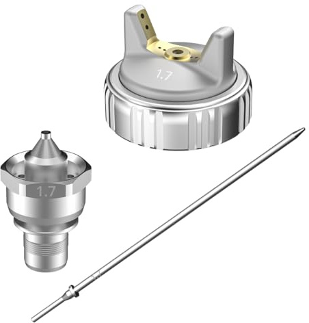 InoKraft Nozzle Set, 1.7mm Needle, Fluid Nozzle and Air Cap Set for Drizzle D1 LVLP Spray Gun, Precise, Durable