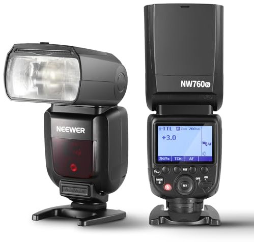 NEEWER NW760-N TTL Flash Speedlite Compatible with Nikon DSLR Cameras, 76Ws GN60 2.4G 1/8000s HSS Speedlight, TCM Conversion, 230 Full Power Flashes, 0.1-2.7s Fast Recycling Flashlight