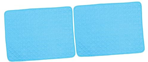 Sosoport 2stücke Hundekühlmatte Aus Eisseide Atmungsaktive Kühlmatte Für Hunde Und Katzen Waschbar Selbstkühlend Für Innen Und Außenbereich Für Reisen Und Zuhause