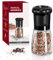 CIRCLE JOY Salt and Pepper Grinder, Manual Pepper Mills Grinder with Adjustable Ceramic Blades, Glass Body 6.35OZ Shaker for Home Kitchen BBQ, No Salt/Pepper Included