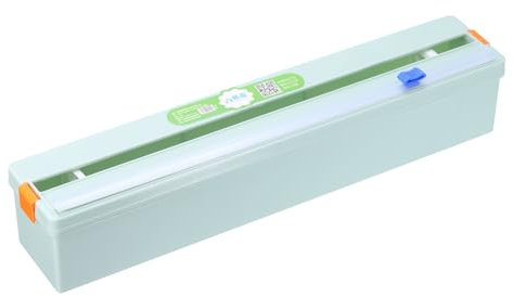 Sourcing Map Plastic Wrap Dispenser with Slide Cutter, Cling Wrap Organizer, Green