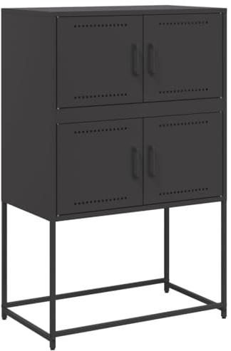 vidaXL Sideboard Schwarz 68,5x38,5x107 cm Stahl