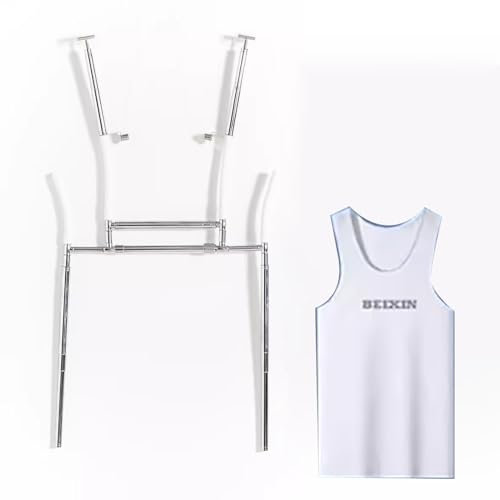 Schneiderpuppen-Schneiderpuppen-Aufhänger mit ausziehbarem Metalldraht, Jersey-Kleiderbügel für Schrank, Vitrine und Wand, beweglicher Westenhalter kann unsichtbar gemacht werden (XL) (eine Farbe, gr