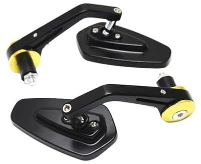 GHAEKEBC Auto 22 Mm Lenkerendenspiegel Motorrad Seitenrückspiegel Für Z750 Z800 Z900 Z1000 Für NINJA300 Z900RS Zubehör(Golden)