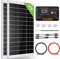 ECO-WORTHY Solar Panel Kit 240W 12V System Power 1kWh/Day Off-Grid for RV Car Boat Camping Shed:2pcs 120W Mono Solar Panel + 30A PWM Solar Charge Controller + Z Brackets+ Solar Extension Cables