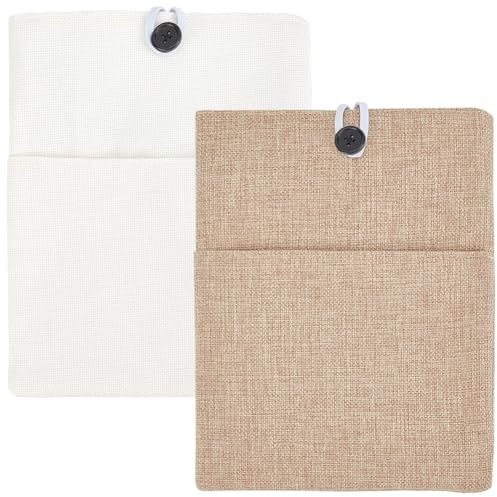 craspire 2 Farbe Weiße Buchhülle Baumwollgepolsterter Buchumschlag Buchschutz Mehrschichtige Buchhülle Für Taschenbücher Waschbarer Buchumschlag Aus Stoff Mit Zusätzlicher Hüllentasche Für Geschenke