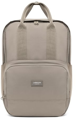 LARKSON Rucksack Damen & Herren Grau - No 6 - Daypack mit 16 Zoll Laptopfach - Rucksäcke für City Schule Business - Schulrucksack Mädchen Teenager - Wasserabweisend