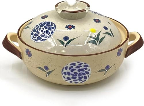 Platos para cazuela, Olla de barro estilo loza, Olla de barro para cazuela de cerámica, Olla para estofado en la estufa, Olla de barro para olla caliente, Olla para sopa, Sartén Bibimbap con tapa,