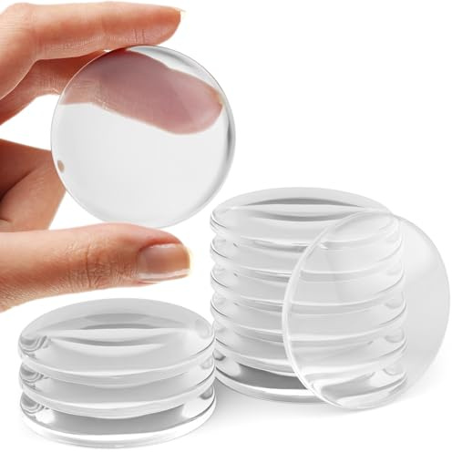 Strongest Home Wall & Door Handle Stopper 2 Set of10 Pieces of Clear Rubber Door Knob, Round Wall Shield Cushion, Quiet Wall Protector for Door Handle, Guard Door Bumper Silencer Self - Adhesive