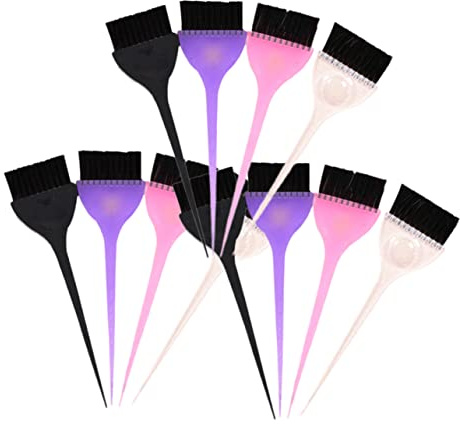 FRCOLOR 12piezas Cepillo para Teñir el Cabello Herramienta de Peluquería Duradera de Cepillo Aplicador de Tinte para Teñido de Cabello Salón o Hogar Color Aleatorio