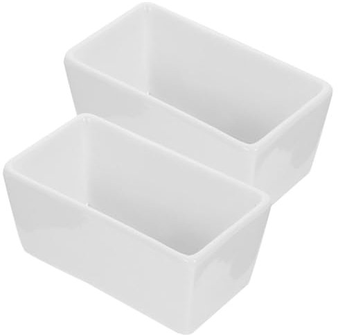 LIGIGWASH 2piezas Azucarero De Cerámica Rectangular Para Cocina Recipiente Para Azúcar y Dulces Diseño Minimalista Blanco Práctico Tarro De Porcelana Para Mesa y Almacenamiento Doméstico