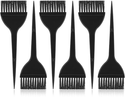 Ymapinc 6Pcs Coloring Hair Dye Brush, Hair Applicator Brush Colors Brushes for Stylist Supplies Salon Supplies Beauty Parlors Shampoo Oils Comb Dying Tools Accessories Women