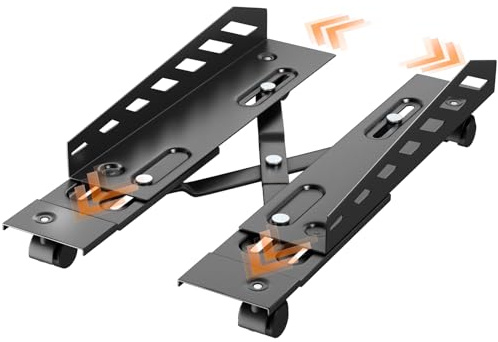 PUTORSEN Soporte para PC con Ruedas, Soporte para Torre de PC, Soporte móvil para CPU, Soporte Universal para CPU con Ancho y Largo Ajustables - Negro