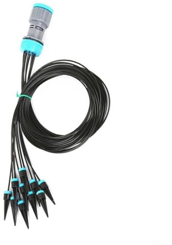 Kit de système d'irrigation goutte à goutte avec 10 têtes d'égouttement pour un arrosage contrôlé des plantes, avec matériau ABS et pour une fixation facile du robinet