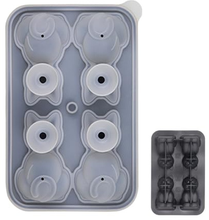 Moule à glaçons pour congélateur - 4 compartiments - Mignon - Pour chiens et chats - Moules à glace mignons - Pour réfrigérateur, cuisine, restaurant, vin, lait, jus de fruits, whisky
