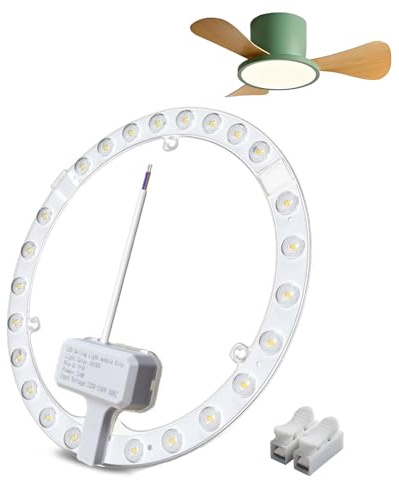 KINGYEENUO Modulo LED da 24 W con supporto magnetico, modulo ad anello rotondo Ø19,2 cm, bianco naturale 4000 K, per lampade da soffitto, lampade da parete, ricambio di lampade fluorescenti circolari