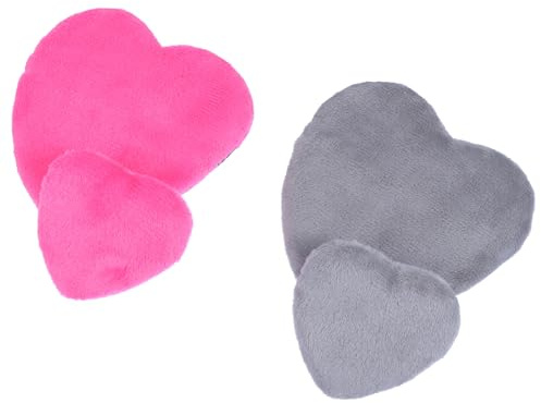 MAJORMENCH Puderquasten Make Up Puff 4 Stück aus Reiner Baumwolle Herzförmige mit Weichem Trageband für Natürliches Finish für Gesicht und Körper