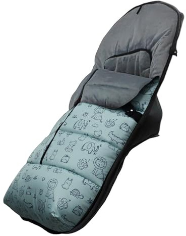 Various Saco Silla Paseo Universal Invierno, Impermeable, Animales Verde | Para paseos de otoño e invierno, con interior polar térmico, transpirable y cremallera desmontable.