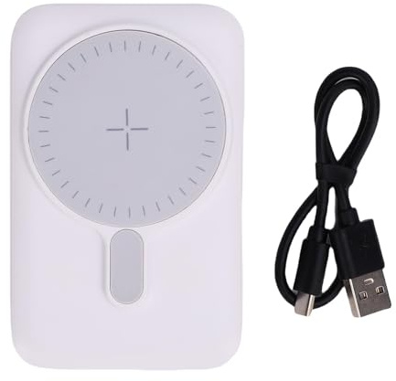Solar-Powerbank, kabellos, magnetisch, 10.000 mAh, tragbares Ladegerät, schnelles Aufladen, hocheffizientes Solarpanel für Camping, Reisen, Notfall, Außenbereich, ABS-Kunststoff,