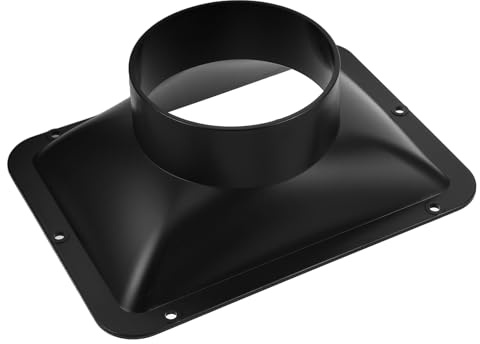 UKCOCO Connettore Flangia Rettangolare in Plastico per Ventilazione, Adattatore di Montaggio per Tubo Quadro, Collettore Aria per Sistemi di Circolazione Aria in Case e Uffici