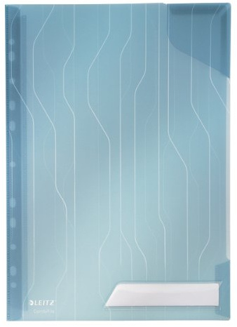 Leitz CombiFile Sichthüllen-Set, 5 Stück, A4 Format, Blau mit matter Oberfläche, Obere Öffnung, 0,20 mm PP-Folie, 47260035