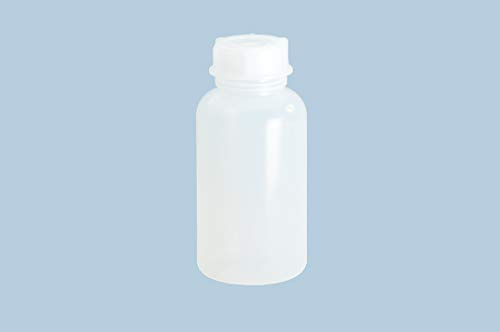 hünersdorff Weithalsflasche zum Befüllen mit Schraubverschluss aus LD-PE (bruchsicher und lebensmittelgeeignet), 1000 ml, transparent