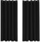 Deconovo Blackout Curtains 66 x 54 Super Soft Thermal Insulated Energy Saving Eyelet Black out Curtains for Bedroom 66 x 54 Drop Inch Black 2 Panels
