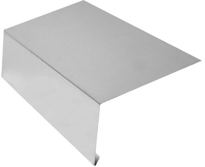 INEFA Rinneneinhang ohne Wasserfalz aus Aluminium 200cm, Silber Alublech für Dachentwässerung, Regenwasser ableiten, Dach zu Dachrinne