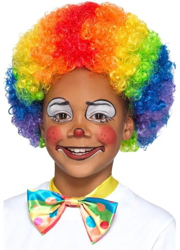 Smiffys Clown Perücke, Mehrfarbig, Kinder Halloween