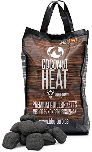 BBQ-Toro Briquette per barbecue al 100% a base di guscio di noce di cocco | Carbone di legna per Dutch Oven | Briquette di noce di cocco | Carbone per barbecue (10)