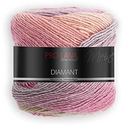 Pro Lana Diamant Farbe 93, Wolle mit Farbverlauf, 1 Knäuel = 1 Schal, 150g, 525m