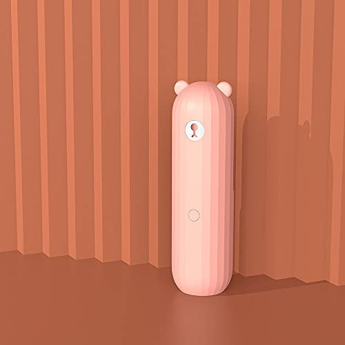 petit ventilateur,Mini ventilateur de lampe de poche de banque d'alimentation multifonction USB, ventilateur de poche rétractable portable-rose 1200Ah