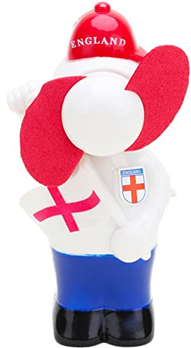 Toyland® England Supporter Battery Operated Novelty Fan - St Georges Day, Euros & World Cup - Summer Essentials - English Party Decorations