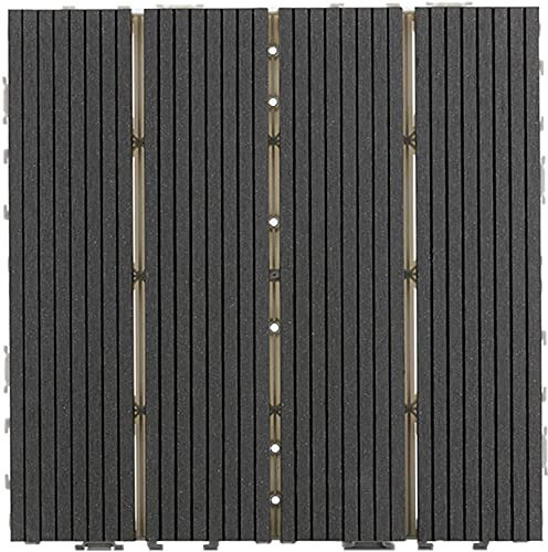 Terrassenfliesen Terrassendielen Balkonfliesen 4-Lamellen gerades Muster ineinandergreifende Terrassenfliesen Holz-Kunststoff-Bodenfliesen, wasserdichte ineinandergreifende Terrassenfliesen GCSQF21071