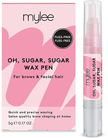 MYLEE Oh, Sugar, Sugar Wax Pen + 20x Waxing Strips - Professional No-heat Formula Waxing, Precision Wand, Ideal for Removing Unwanted Hair on Body, Face, & Bikini Line, Vegan Cruelty-Free, Pack of 1