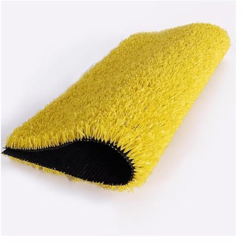 Kunstrasen, Kunstrasen, hochdichter Kunstrasen, Kunstrasenmatte für Haustiere und Hunde im Freien, farbiger dekorativer Hochzeitsteppich für den Garten, 3 cm hoch (Farbe: Gelb, Größe: 50 x 1