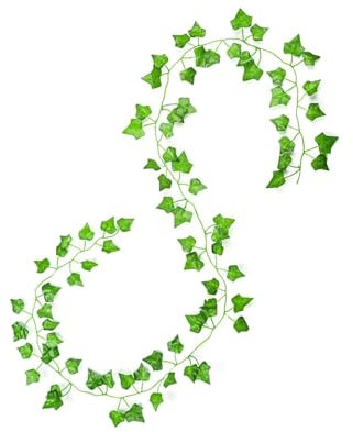 1/12 PC 7,2 Pieds Guirlande De Lierre Artificiel, Feuilles De Verdure Fausses, Guirlande Artificielle, Feuilles De Lierre Artificielles, Artificielles Et Verdure pour La Décoration Est