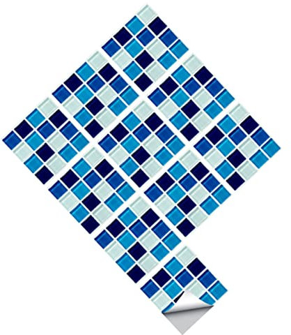 UKCOCO 10stücke Wandfliesenaufkleber Selbstklebend Aus Hochwertigem Pvc-material Simulationsfliesenaufkleber Für Dekoration Und Langlebig Für Bad Küche Und Wohnzimmer