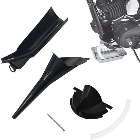 Kit de changement d'huile compatible avec Harley - Kit d'outils de changement d'huile pour moto avec outil de remplissage de carter, entonnoir de boîtier principal (noir)