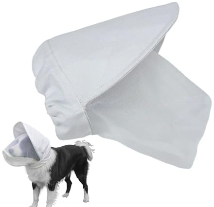 Kapuze aus Netzstoff für Hunde, Sicherheitsschutz, leicht und atmungsaktiv – Kopfschutz für Hunde | für Camping, Wandern, Wandern, Klettern, Training, mittlere Rassen und