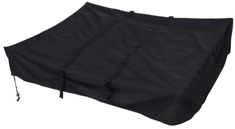 Filteilect Cubierta para tienda de campaña de techo para coche, tela Oxford 420D, protección contra el polvo y el sol, bolsa de almacenamiento impermeable negra incluida (negra) (143 x 120 x 28 cm)