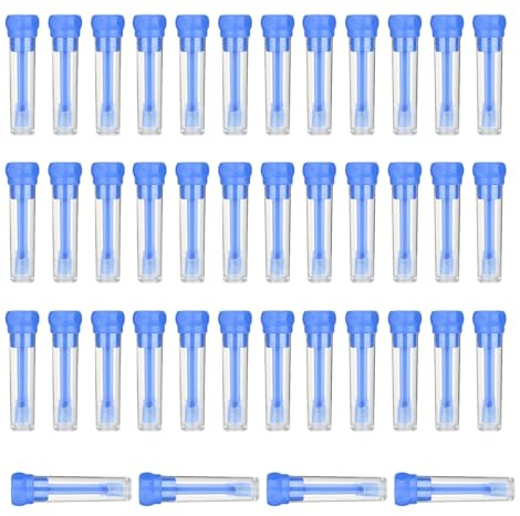 Tubes à essais de laboratoire, 40 Pièces, avec cuillère doseuse, tubes en plastique transparent, tubes d'échantillons de chaise, récipients pour urine et selles, pour chien et chat, 5 ml