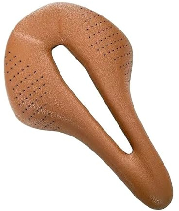 PURYN Bicycle Saddle - Thickening Ultralight Carbon EVA Seat, Versatile Bike Seating for MTB, Gravel & Road Bike, Essential Cycling Parts(Brown)