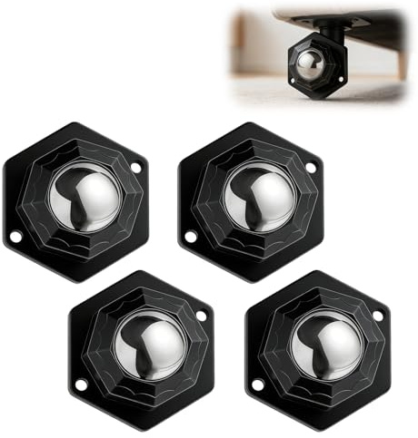 4 Piezas Ruedas para Muebles Pequeñas,20 mm Ruedas Giratorias Autoadhesivas con Ruedas Giratorias de 360° Ruedas Muebles, Ruedas para Electrodomesticos Pequeños