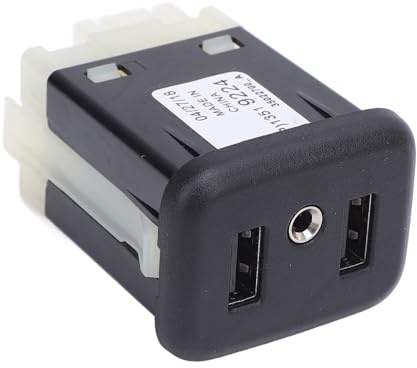 Qudinip Puerto USB AUX Jack Adaptador de Entrada Auxiliar, Plug and Play Puertos USB Duales para Reproducción y Carga de Música, con Material de Alta Resistencia para el Nuevo Regal