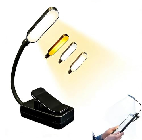 Liseuse à Clip avec 11 LEDs pour Protection des Yeux Lampe de Lecture Flexible 360° avec 3 Modes de Couleur et 3 Niveaux de Luminosité Portable et Longue Durée pour la Lecture au Lit et en Voyage