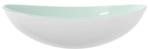 CIOURSTO Lavabo in Vetro Temperato - 54,5x35x15,5 cm - Design Moderno, Facile da Pulire, Adatto per Installazione Sopra il Bancone, Ideale per Bagno, Toilette, Cucinas (Bianca)
