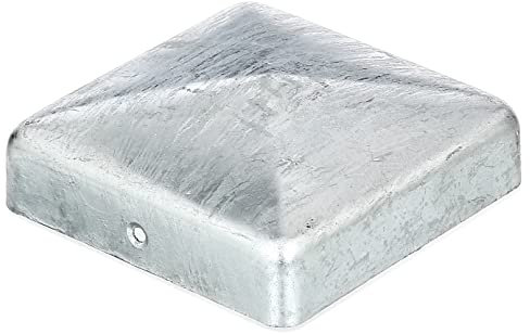 Alberts 20584 3 Tappo per Pali in Legno 90/90 mm, Piatto, Zincato a Caldo